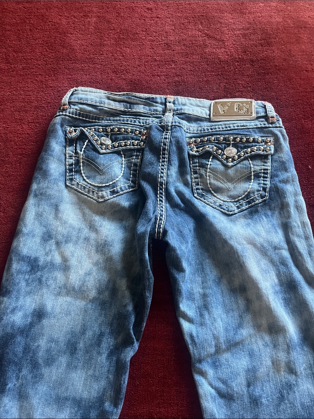 Virgin Jeans Vintage Y2K 2000 Blue Acid Wash Straight Distressed - Picture 9 of 15